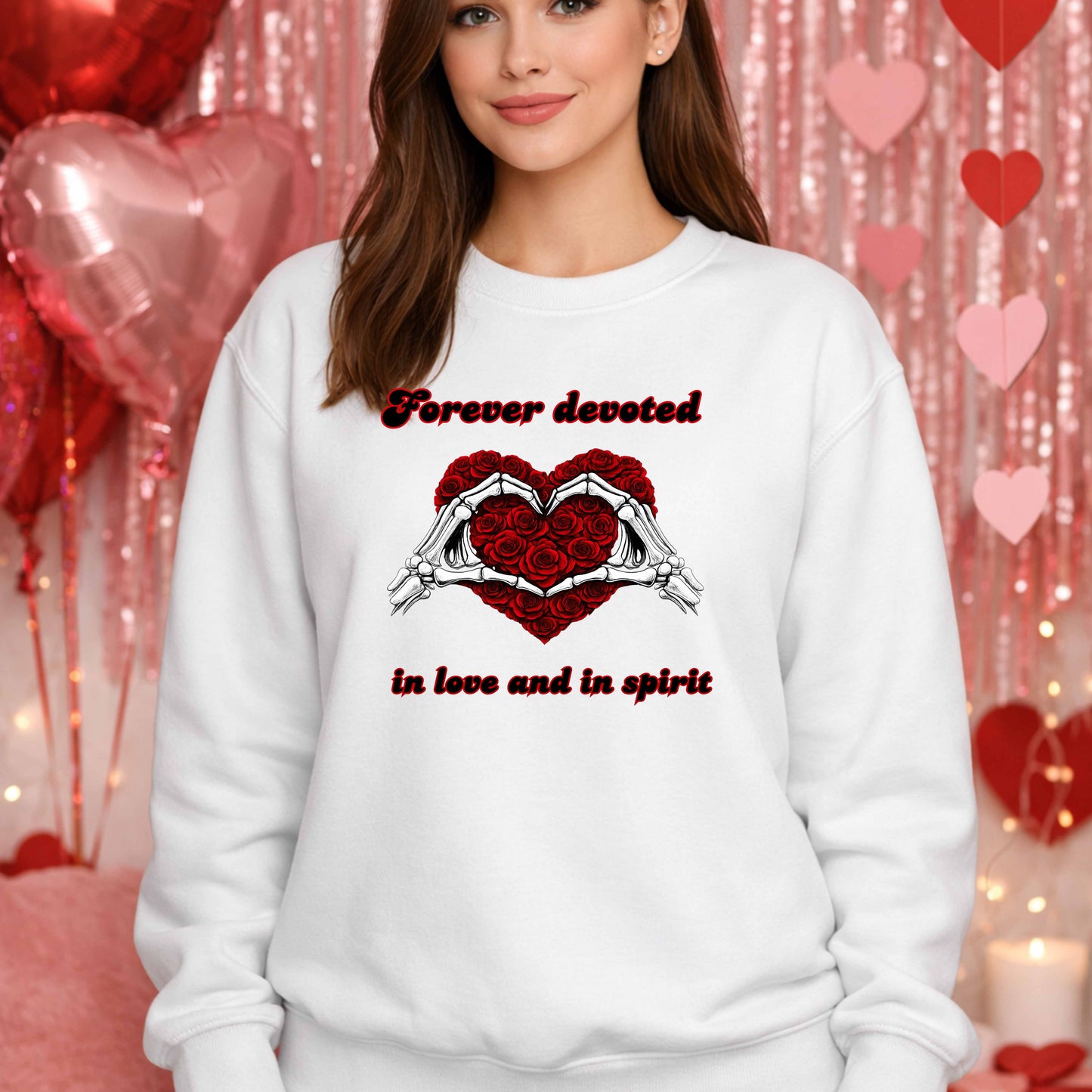 Forever Devoted In Love And In Spirit Crewneck Pullover Sweatshirt