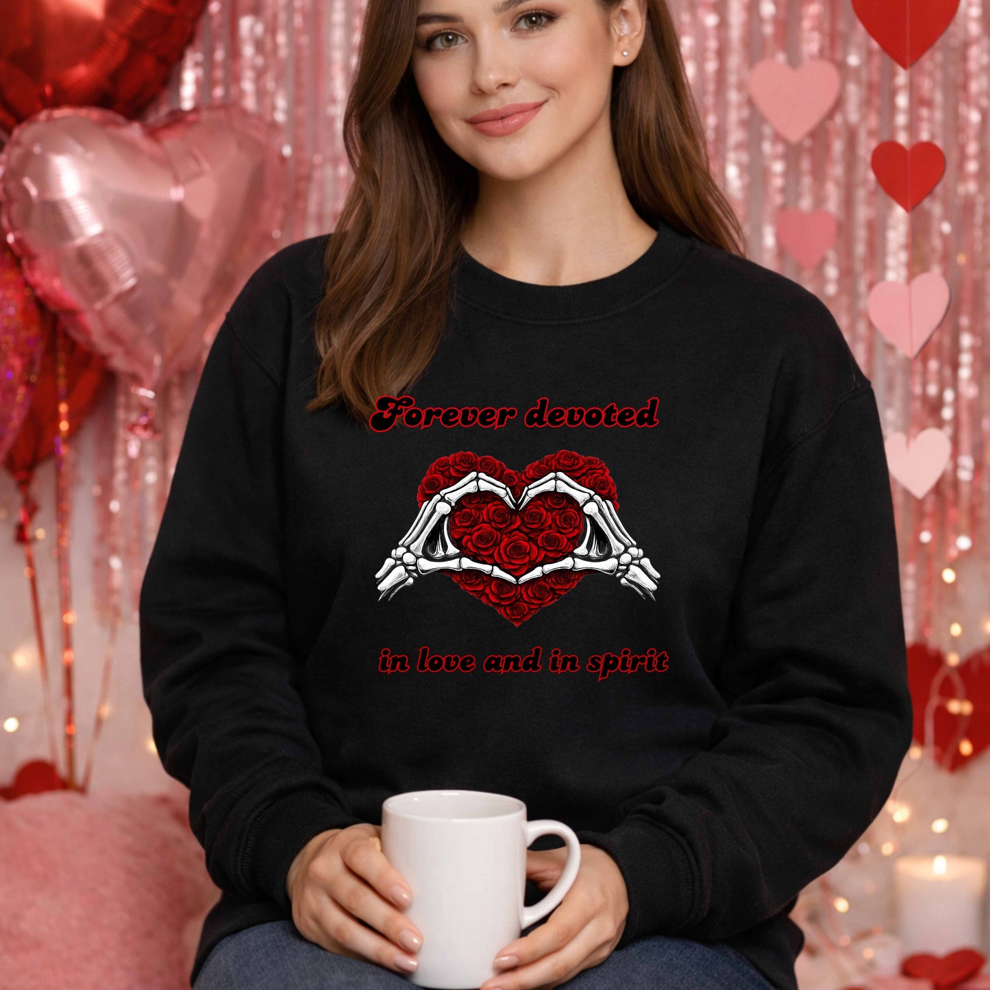 Forever Devoted In Love And In Spirit Crewneck Pullover Sweatshirt