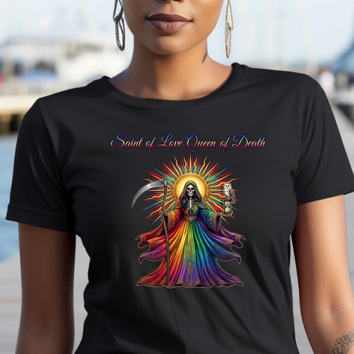 Saint of love Queen  of death. T-Shirt