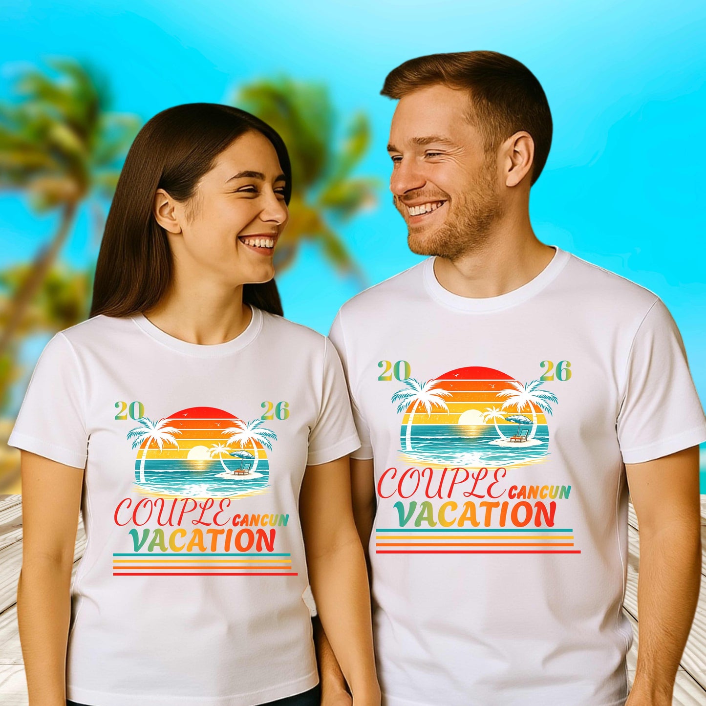2026 Couple Cancun Vacation. T-Shirt