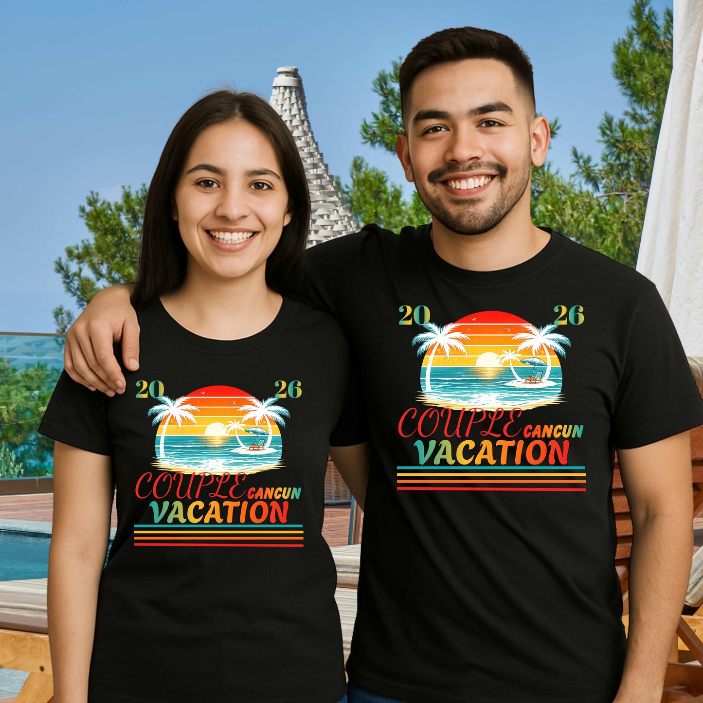 2026 Couple Cancun Vacation. T-Shirt